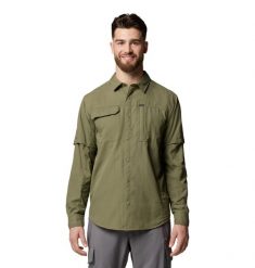 COLUMBIA Koszula męska Skien Valley Long Sleeve Shirt stone green-XL. Zielone bluzki z długim rękawem męskie Columbia, m, bez wzorów, z materiału, bez kołnierzyka. Za 284.00 zł.