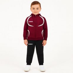 Komplet dresowy dla chłopca TUNISIA JR. Białe spodnie sportowe dla chłopców Legea, bez wzorów, z dresówki, sportowe, długie, na jogę i pilates. W wyprzedaży za 80.00 zł.