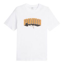 Męska Koszulka Z Grafiką Hip Hop. Białe koszulki sportowe męskie Puma, l, bez wzorów, bez kołnierzyka, bez ramiączek, trekkingowe. Za 154.99 zł.
