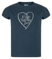 Dziewczęca bawełniana koszulka Kilpi ALBION-JG. Niebieskie t-shirty i topy dla dziewczynek Kilpi, bez wzorów, z bawełny, bez ramiączek. Za 50.25 zł.