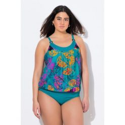 Damskie Tankini liście miękkie miseczki regulowane ramiączka. Niebieskie bikini damskie Ulla Popken, plus size, bez wzorów, plus size. W wyprzedaży za 223.99 zł.