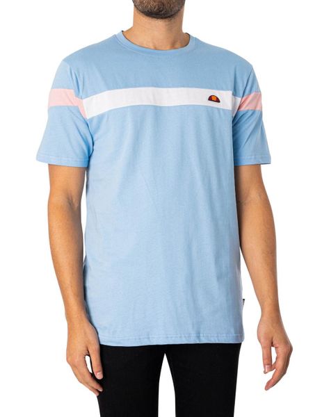 Koszulka męska Ellesse Caserio Tee. Niebieskie koszulki sportowe męskie Ellesse, m, bez wzorów, z bawełny, bez kołnierzyka, bez ramiączek. Za 159.99 zł.