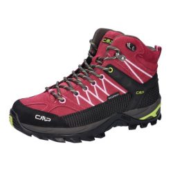 Buty trekkingowe damskie CMP Rigel Mid Wp. Czerwone obuwie sportowe damskie CMP, bez wzorów, trekkingowe. Za 429.99 zł.