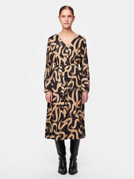 Pieces Sukienka koszulowa Merita 17147634 Beżowy Regular Fit. Brązowe sukienki damskie Pieces, m, bez wzorów, z wiskozy, bez kołnierzyka, bez ramiączek, koszulowe. Za 149.99 zł.