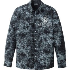 Koszula z długim rękawem Slim Fit bonprix czarny z nadrukiem. Koszule męskie marki bonprix. Za 49.99 zł.