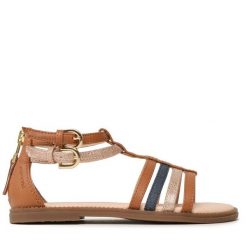 Sandały Geox. Niebieskie sandały chłopięce Geox, bez zapięcia. Za 129.99 zł.