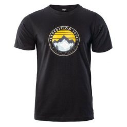 Koszulka męska Hi-Tec Zergo - czarna, Rozmiar XL. Czarne t-shirty męskie Hi-tec, m, bez wzorów, z bawełny, klasyczne, bez kołnierzyka. Za 44.99 zł.