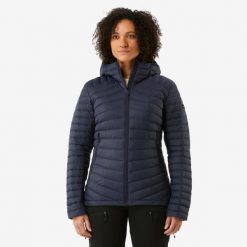 Kurtka trekkingowa damska puchowa Forclaz MT100 - 5°C. Fioletowe kurtki damskie SIMOND, na lato, l, bez wzorów, z materiału, bez kaptura. Za 149.99 zł.