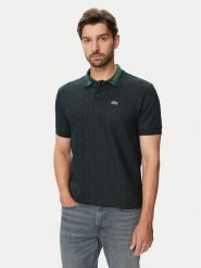 Lacoste Polo DH1417 Zielony ciemny Classic Fit. Zielone koszulki polo męskie Lacoste, m, bez wzorów, z bawełny, bez ramiączek. Za 624.99 zł.