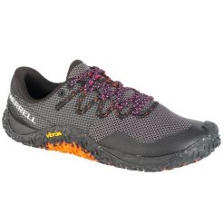 Buty do biegania Merrell Trail Glove 7 J068318 szare. Szare obuwie sportowe damskie bez wzorów, z gumy, do biegania. Za 708.57 zł.