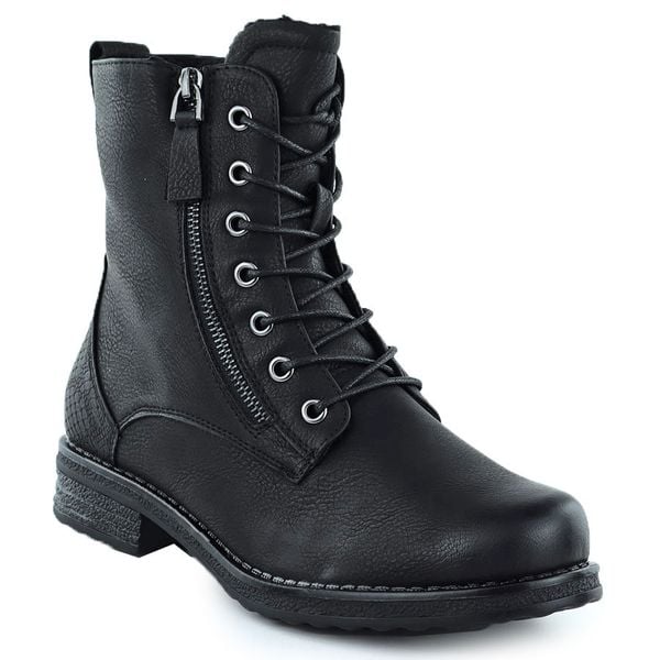Botki damskie workery czarne Jezzi 7861. Czarne botki damskie Jezzi, ze skóry ekologicznej, bez obcasa, bez zapięcia. Za 189.99 zł.