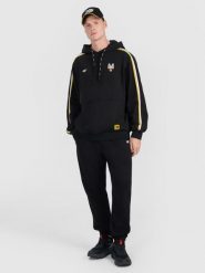 4F Spodnie dresowe joggery uniseks 4F x Drift Masters - czarne M. Czarne spodnie sportowe męskie 4f, l, bez wzorów, z bawełny, do biegania. Za 189.99 zł.