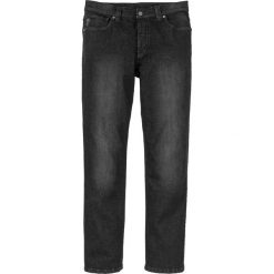 Dżinsy Regular Fit Straight bonprix czarny denim "used". Czarne jeansy męskie bonprix. Za 79.99 zł.