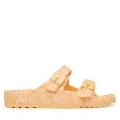 Klapki Scholl. Brązowe klapki damskie Scholl, bez wzorów, bez obcasa. Za 184.99 zł.