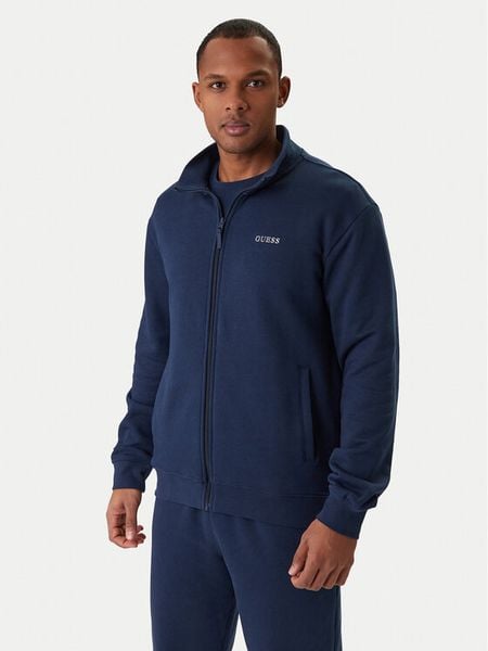 Guess Bluza Z6RQ16 KAIJ1 Granatowy Regular Fit. Niebieskie bluzy męskie Guess, m, z aplikacjami, z bawełny, bez kaptura. Za 349.99 zł.