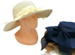 Aleszale kapelusz damski ze wstążką mix kolorów śr. 39cm ;. Czapki i kapelusze damskie Aleszale, bez wzorów. Za 38.79 zł.