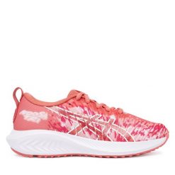 Buty do biegania Asics. Czerwone buty sportowe dziewczęce Asics, bez wzorów, bez zapięcia, do biegania. Za 219.99 zł.