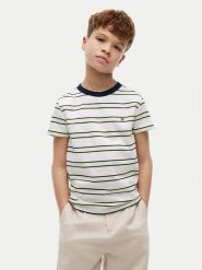 Tommy Hilfiger T-Shirt Essential KB0KB06879 Kremowy Regular Fit. Białe t-shirty dla chłopców Tommy Hilfiger, bez wzorów, z bawełny, bez ramiączek. Za 109.99 zł.