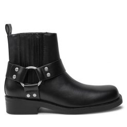 Botki ONLY Shoes. Czarne botki damskie ONLY Shoes, bez obcasa, na płaskiej podeszwie, bez zapięcia. Za 299.99 zł.