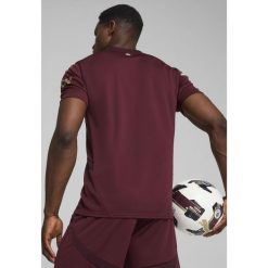 Męska trzecia koszulka Manchester City 24/25 PUMA Dark Jasper Red. Czerwone koszulki sportowe męskie Puma, m, bez wzorów, bez kołnierzyka, bez ramiączek, do piłki nożnej. W wyprzedaży za 322.50 zł.