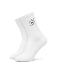 Lacoste Skarpety długie RA0349 Biały. Białe skarpety damskie Lacoste, bez wzorów, z bawełny. Za 99.99 zł.