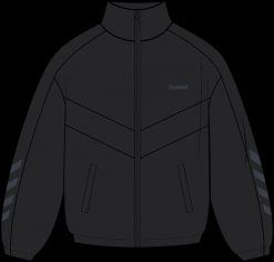 Hummel hmlARCHIVE Kurtka na zamek z 100% poliestru z recyklingu CZARNA. Czarne kurtki męskie Hummel, l, bez wzorów, z materiału. Za 287.00 zł.