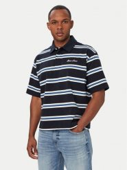 Guess Jeans Polo M6YP06 K3983 Granatowy Regular Fit. Niebieskie koszulki polo męskie Guess Jeans, m, z aplikacjami, z bawełny, bez ramiączek. Za 299.99 zł.