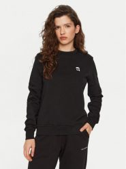 KARL LAGERFELD Bluza A1W20014 Czarny Regular Fit. Czarne bluzy damskie KARL LAGERFELD, xl, bez wzorów, z bawełny, bez kaptura. Za 779.99 zł.