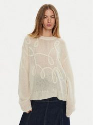 Munthe Sweter Tahlis 243160124370 Écru Loose Fit. Swetry damskie Munthe, bez wzorów, z syntetyku, bez kołnierzyka, bez ramiączek, bez kaptura. Za 1,389.00 zł.