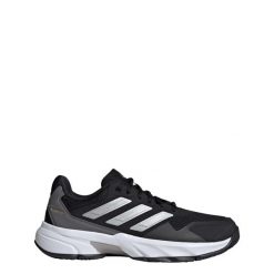 Buty Courtjam Control 3 Tennis. Czarne obuwie sportowe damskie Adidas, bez wzorów, z materiału, tenisowe. Za 383.00 zł.