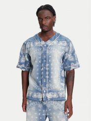 Karl Kani Koszula Paisley Denim Baseball PD00005371 Niebieski Regular Fit. Niebieskie koszule męskie Karl Kani, m, bez wzorów, z bawełny, bez kołnierzyka, bez ramiączek. Za 219.99 zł.