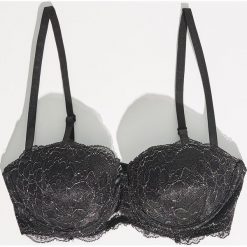Koronkowy biustonosz push up - Czarny. Czarne biustonosze Sinsay, z koronki. Za 29.99 zł.