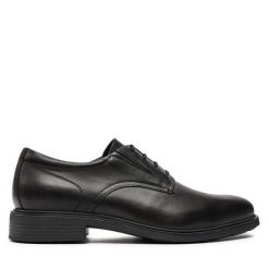 Półbuty Geox. Czarne eleganckie półbuty Geox, wizytowe, bez zapięcia. Za 289.99 zł.