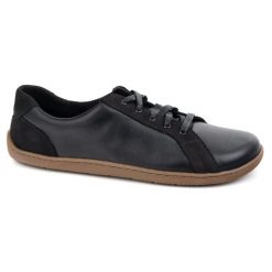 Buty barefoot minimalistyczne skórzane WASAK 0743W czarne. Czarne półbuty damskie bez wzorów, ze skóry, bez obcasa, bez zapięcia. Za 484.00 zł.