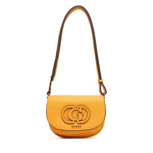 Torebka Guess. Żółte listonoszki damskie Guess, z aplikacjami, bez dodatków. Za 249.99 zł.