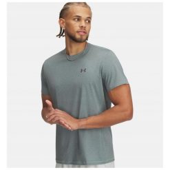 T-Shirt Męski Under Armour Koszulka Męska Sportowa. Szare koszulki sportowe męskie Under Armour, m, bez wzorów, bez kołnierzyka, bez ramiączek, do biegania. Za 289.99 zł.