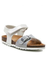 Geox Sandały B Sandal Chalki Girl B922RA 0NFKC C0007 M Biały. Białe sandały dziewczęce Geox, z syntetyku, bez zapięcia. Za 129.99 zł.