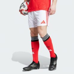 Szorty Benfica 25/26 Home. Białe szorty męskie Adidas, l, bez wzorów, z materiału, eleganckie. Za 199.00 zł.