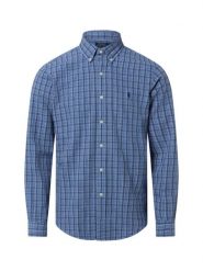 Polo Ralph Lauren Męska koszula casualowa - Custom Fit Mężczyźni Modern Fit Bawełna niebieski w kratkę, S. Niebieskie koszule męskie Polo Ralph Lauren, m, bez wzorów, z bawełny, bez kołnierzyka, bez ramiączek. Za 769.95 zł.