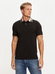 Guess Polo M4BP66 J1314 Czarny Regular Fit. Czarne koszulki polo męskie Guess, m, z aplikacjami, z bawełny, bez ramiączek. Za 219.99 zł.