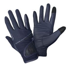 Rękawiczki jeździeckie JD ATTACK Dally. Niebieskie rękawiczki damskie JD ATTACK, z aplikacjami, z materiału, eleganckie. Za 129.00 zł.