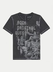 Guess T-Shirt L4BI08 I3Z14 Czarny Regular Fit. Czarne t-shirty dla chłopców Guess, z aplikacjami, z bawełny, bez ramiączek. Za 69.99 zł.