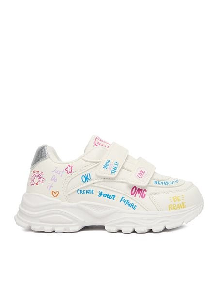 DeeZee Sneakersy CEO -AVO-19627-002 Biały. Białe buty sportowe dziewczęce DeeZee, bez wzorów, ze skóry, bez zapięcia. Za 119.99 zł.