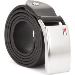Pasek Męski TOMMY HILFIGER - Th Plaque Giftbox 3.0 AM0AM04127 002. Czarne paski damskie Tommy Hilfiger, w paski, ze skóry. Za 229.00 zł.