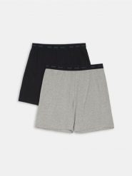 Bawełniane szorty piżamowe 2 pack - wielobarwny. Piżamy męskie Sinsay, l, bez wzorów, z bawełny, bez ramiączek. Za 25.99 zł.