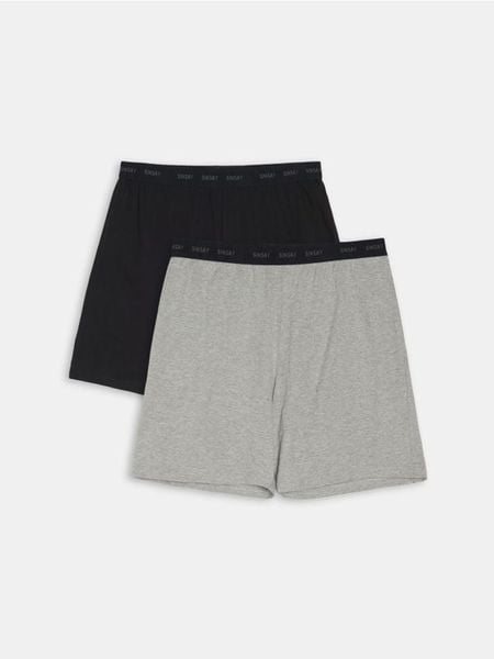 Bawełniane szorty piżamowe 2 pack - wielobarwny. Piżamy męskie Sinsay, l, bez wzorów, z bawełny. Za 25.99 zł.