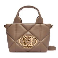 Torebka LOVE MOSCHINO. Brązowe torebki do ręki damskie Love Moschino, bez wzorów, klasyczne, bez dodatków. Za 949.99 zł.