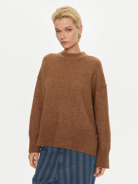 DAY BIRGER ÉT MIKKELSEN Sweter Josie DAY65243463 Brązowy Oversize. Brązowe swetry damskie DAY Birger et Mikkelsen, m, bez wzorów, z wełny, bez kołnierzyka, bez ramiączek, bez kaptura. Za 759.99 zł.
