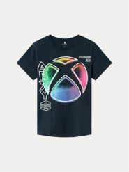 NAME IT T-Shirt XBOX 13232200 Granatowy Regular Fit. Niebieskie t-shirty dla chłopców Name it, bez wzorów, z bawełny, bez ramiączek. Za 49.99 zł.