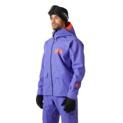 Kurtka narciarska Helly Hansen Emiko Shell. Fioletowe kurtki snowboardowe męskie Helly Hansen, m, bez wzorów, bez kaptura, narciarskie. W wyprzedaży za 1,322.00 zł.